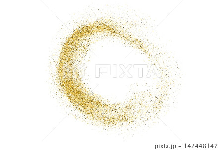 Golden Glitter Circle Abstract Frame Background Golden Glitter Circle Abstract Frame Background 142448147