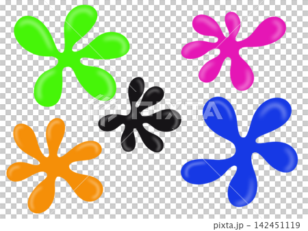 絵の具花のようなはじけ模様 立体感のあるカラフルスプラッシュイラスト 艶あり 絵の具花のようなはじけ模様 立体感のあるカラフルスプラッシュイラスト 艶あり 142451119