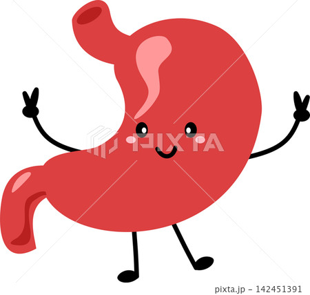 stomach character organ illustration stomach character organ illustration 142451391