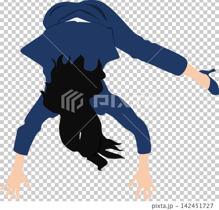 バランスをとるビジネスウーマンのイラスト 142451727