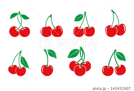 Cherry vector illustration, Cherry logo, Cherry svg bundle, Cherry vectors, Cherries svg, Cherry clipart, Cherry illustration. 142452007