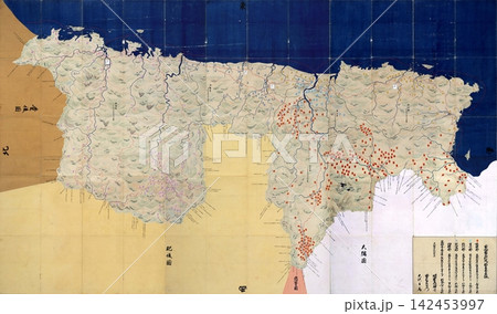 江戸時代の古地図　1838年（天保9年）　天保国絵図・日向国（現在の宮崎県） 142453997
