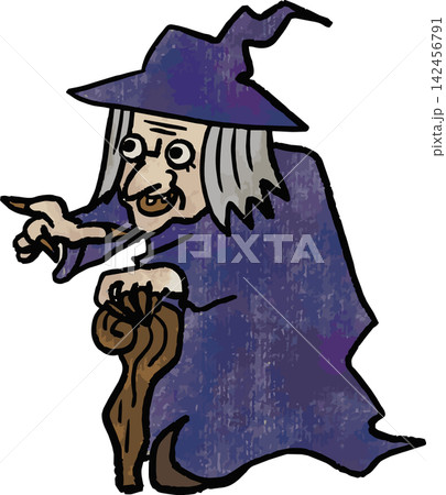 魔女のキャラクターイラスト ハロウィン クレヨンタッチ 魔女のキャラクターイラスト ハロウィン クレヨンタッチ 142456791