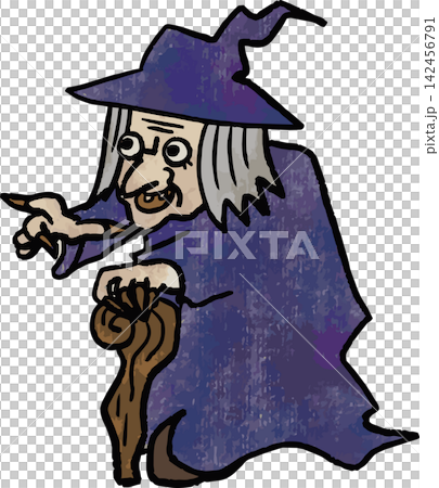 魔女のキャラクターイラスト ハロウィン クレヨンタッチ 魔女のキャラクターイラスト ハロウィン クレヨンタッチ 142456791