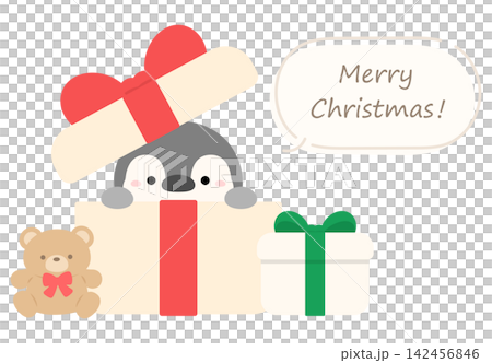 Christmas presents, teddy bears, and penguins Christmas presents, teddy bears, and penguins 142456846
