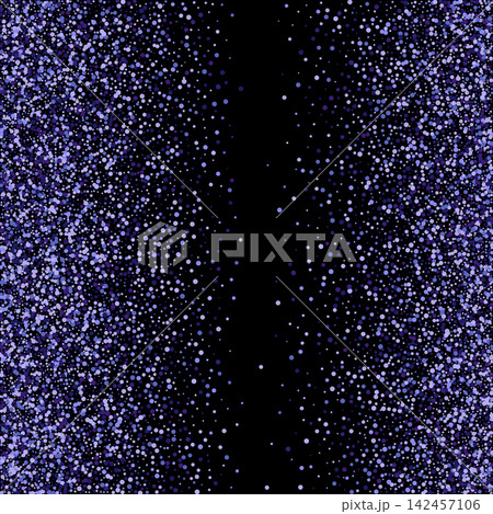 Purple sparkles or confetti on both sides on a black background abstract design. Purple sparkles or confetti on both sides on a black background abstract design. 142457106