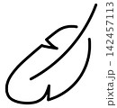 羽根マークのシルエットアイコン 142457113