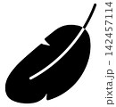 羽根マークのシルエットアイコン 142457114