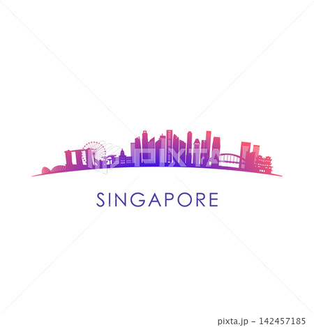 Singapore skyline silhouette. Singapore skyline silhouette. 142457185