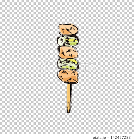 焼き鳥　ねぎま　串 142457288