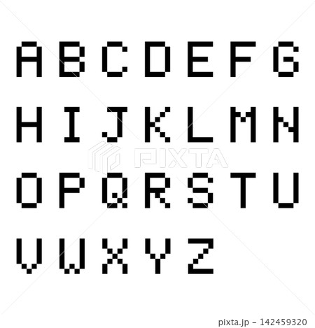 アウトラインで表現されたシンプルな英語のアルファベット文字 142459320
