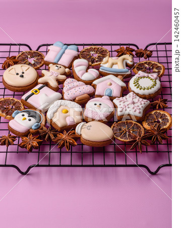 Sweet, colorful, homemade Christmas gingerbread cookies. Christmas gingerbread cookies Sweet, colorful, homemade Christmas gingerbread cookies. Christmas gingerbread cookies 142460457