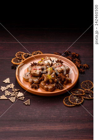 Sweet, colorful, homemade Christmas gingerbread cookies. Christmas gingerbread cookies Sweet, colorful, homemade Christmas gingerbread cookies. Christmas gingerbread cookies 142460500