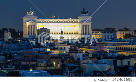 View from the Pincio Landmark day to night timelapse in Rome, Italy on a beautiful warm spring evening View from the Pincio Landmark day to night timelapse in Rome, Italy on a beautiful warm spring evening 142461696