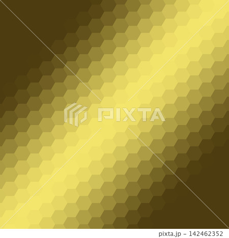 Modern bright abstract geometric background with gold and brown hexagons for your design. eps 10 142462352