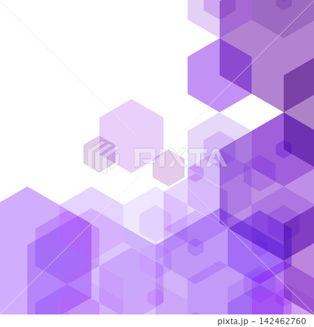 Abstract geometric background with transparent purple hexagons on white background vector illustration. eps 10 Abstract geometric background with transparent purple hexagons on white background vector illustration. eps 10 142462760