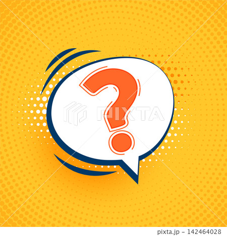 comic style question mark speech bubble background 142464028