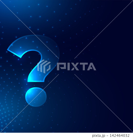 question mark sign on glowing digital style background 142464032