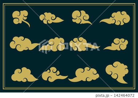 chinese traditional clouds decorative set of twelve chinese traditional clouds decorative set of twelve 142464072