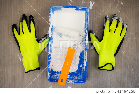 Painting Gloves Tools Renovation Wall Painting Painting Gloves Tools Renovation Wall Painting 142464259
