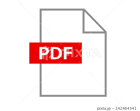 PDFファイルアイコン PDFファイルアイコン 142464341