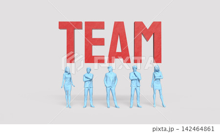 Professional Business Team United for Corporate Success 3d render. Professional Business Team United for Corporate Success 3d render. 142464861