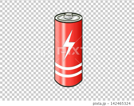 電気を蓄電する道具の乾電池のイラスト 142465324