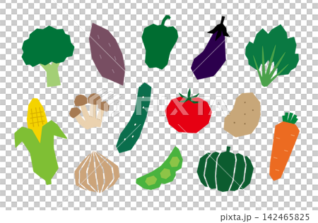 Vegetable paper cutting style 142465825