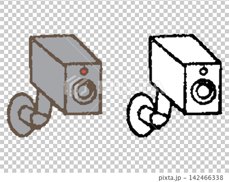Surveillance camera illustration Surveillance camera illustration 142466338