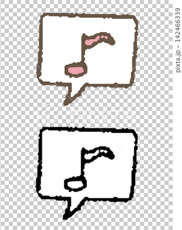 Speech bubbles and musical notes Speech bubbles and musical notes 142466339