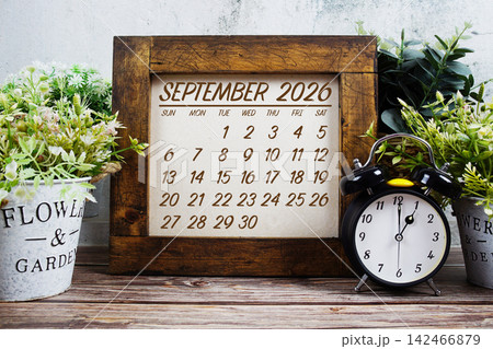September 2026 annual monthly desk calendar for planning and management September 2026 annual monthly desk calendar for planning and management 142466879