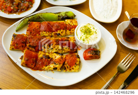 Just cooked beyti sarma served on table 142468296