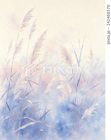 Sparkling clear water surface backgrounds combined with bright wildflower field scenic illustrations 142468570