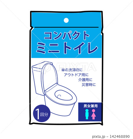 コンパクトミニトイレのパッケージ コンパクトミニトイレのパッケージ 142468890