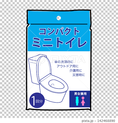 コンパクトミニトイレのパッケージ コンパクトミニトイレのパッケージ 142468890