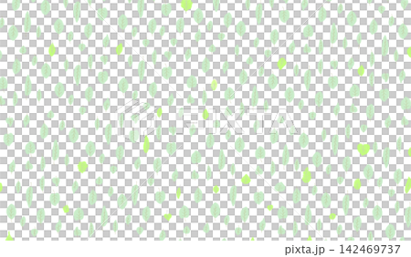 手描き葉っぱのボタニカルパターン背景素材 緑系・新緑の壁紙 142469737