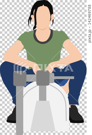 Illustration of a woman going to the toilet Illustration of a woman going to the toilet 142469788