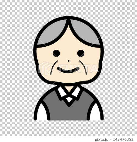 Illustration of an elderly man Illustration of an elderly man 142470352