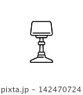 floor lamp vector icon. home appliance icon line style. perfect use for logo, presentation, website, and more. modern icon design outline style 142470724
