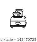 toaster vector icon. home appliance icon line style. perfect use for logo, presentation, website, and more. modern icon design outline style 142470725