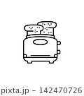 toaster vector icon. home appliance icon line style. perfect use for logo, presentation, website, and more. modern icon design outline style 142470726