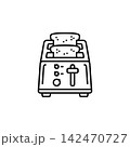 toaster vector icon. home appliance icon line style. perfect use for logo, presentation, website, and more. modern icon design outline style 142470727