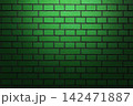 光があたる緑色の壁 142471887