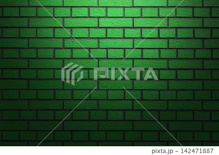 光があたる緑色の壁 光があたる緑色の壁 142471887