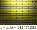 光があたる黄色の壁 142471889