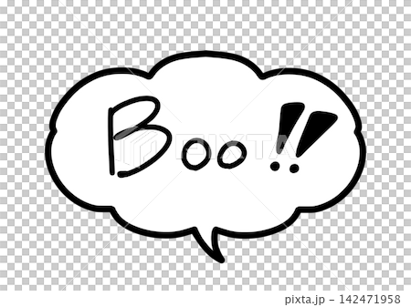 手繪萬聖節「Boo!!」對話方塊插圖(單件) 手繪萬聖節「Boo!!」對話方塊插圖(單件) 142471958