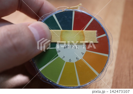 pH Test Chart with Color Indicator Strip 142473107