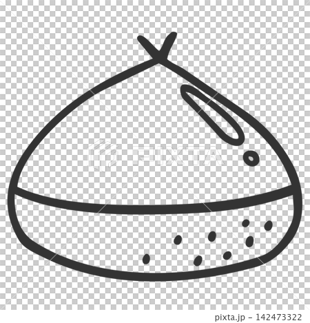 Simple chestnut illustration (line drawing) Simple chestnut illustration (line drawing) 142473322