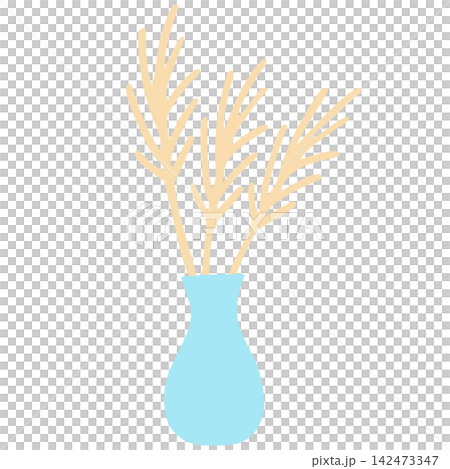 花瓶に入ったススキのイラスト 花瓶に入ったススキのイラスト 142473347
