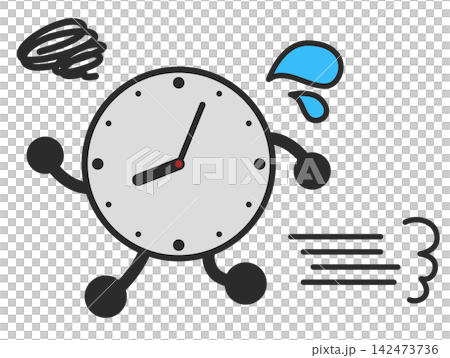 An illustration depicting being pressed for time and time passing quickly. An illustration depicting being pressed for time and time passing quickly. 142473736